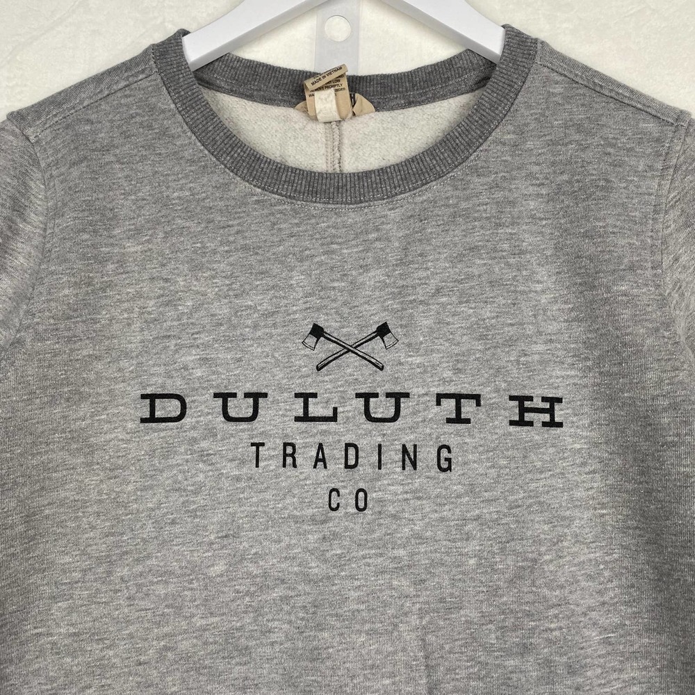 Duluth Trading‎ Co Women's Size S Gray Crewneck Fleece Lined Sweatshirt Pockets - Picture 2 of 9